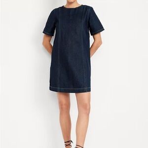 Old Navy Navy Small/P Denim Dress